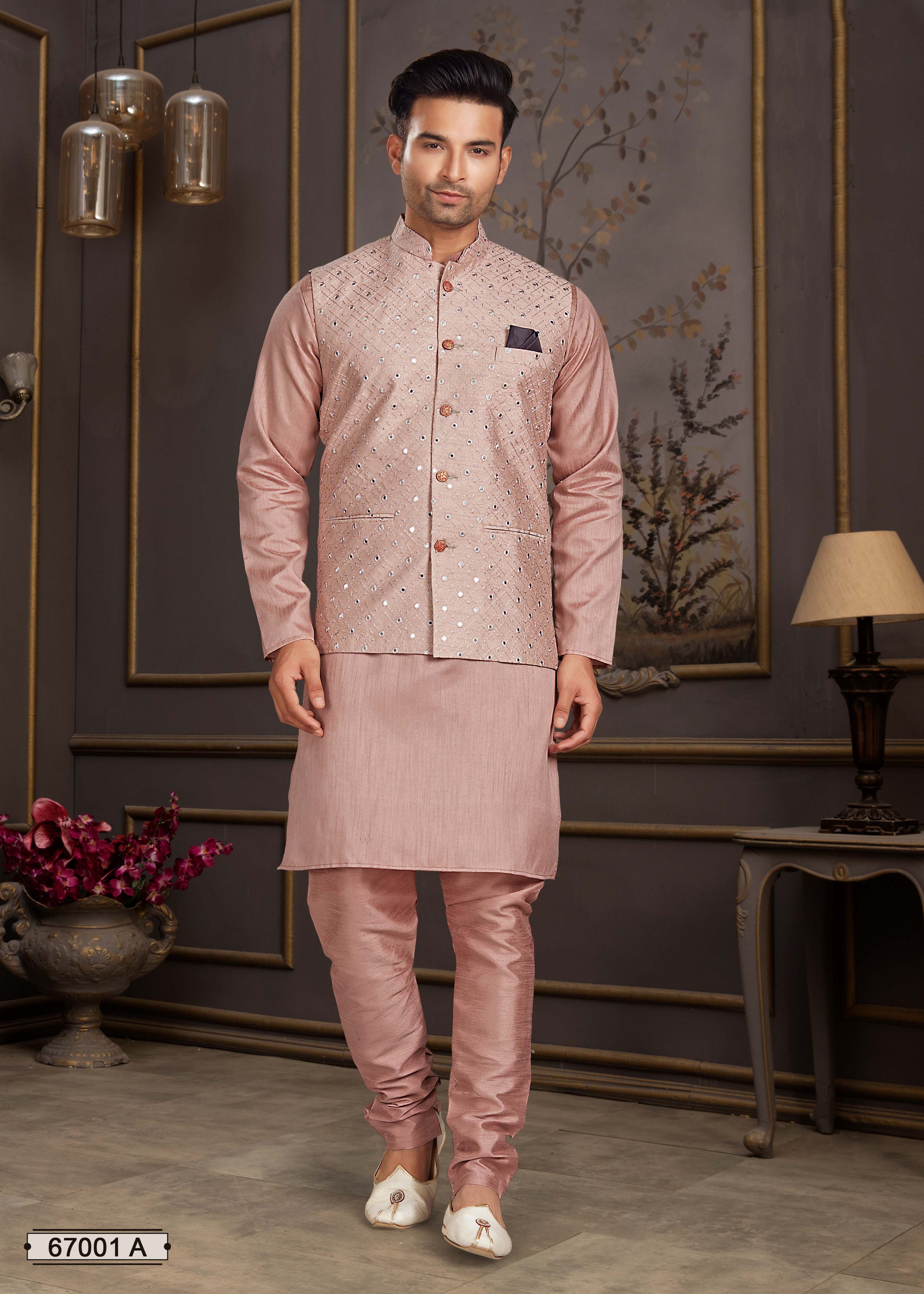 Men's Ethnic Nehru Jacket, Kurta & Pajama Set