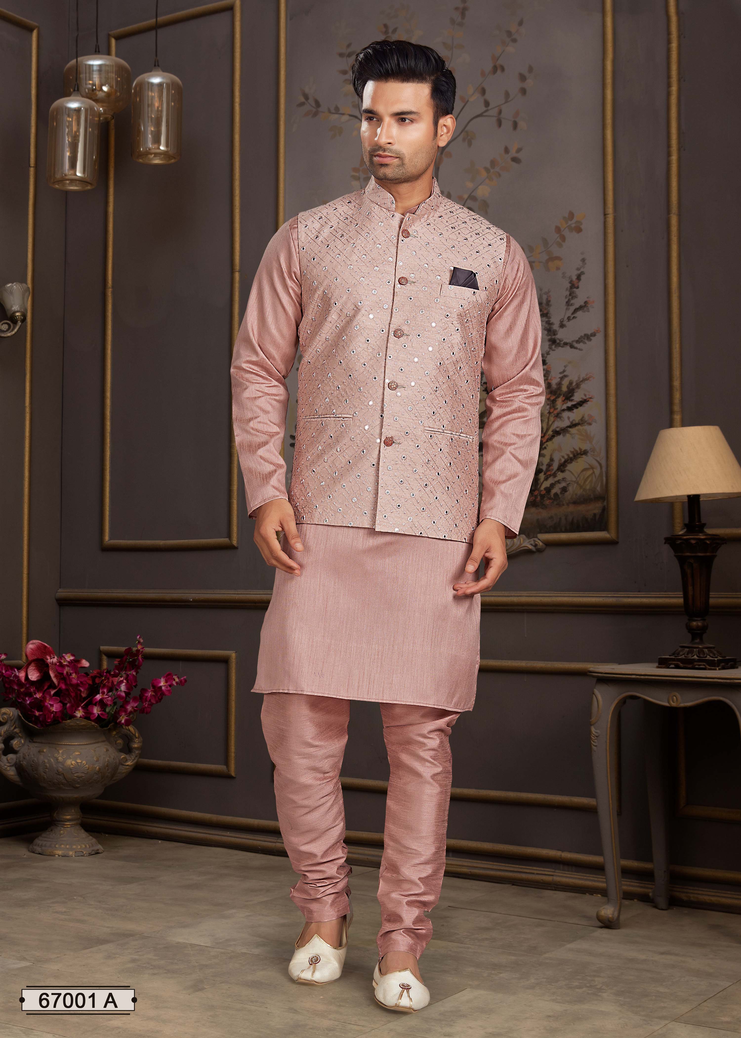 Men's Ethnic Nehru Jacket, Kurta & Pajama Set