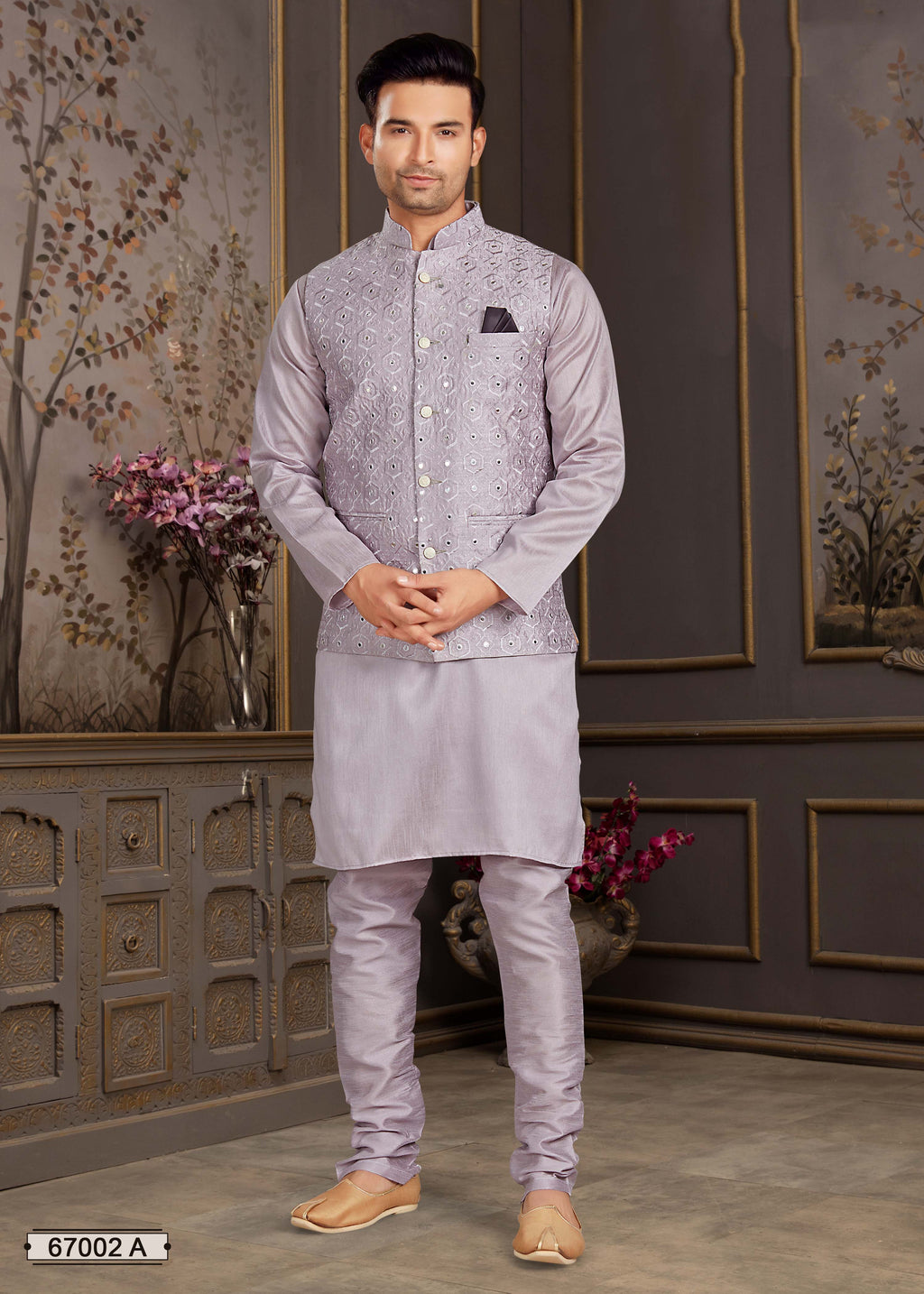 Men's Ethnic Nehru Jacket, Kurta & Pajama Set