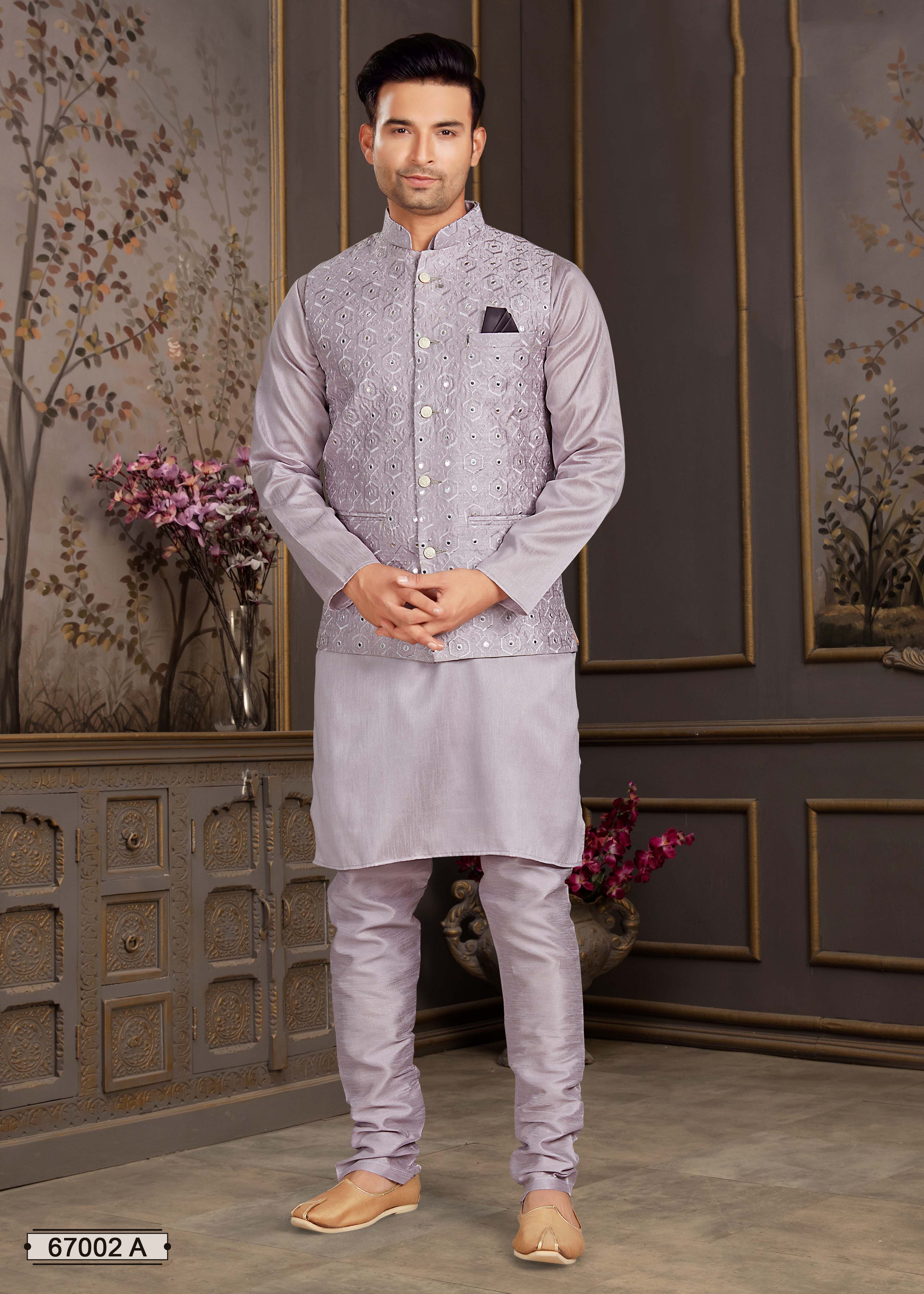 Men's Ethnic Nehru Jacket, Kurta & Pajama Set
