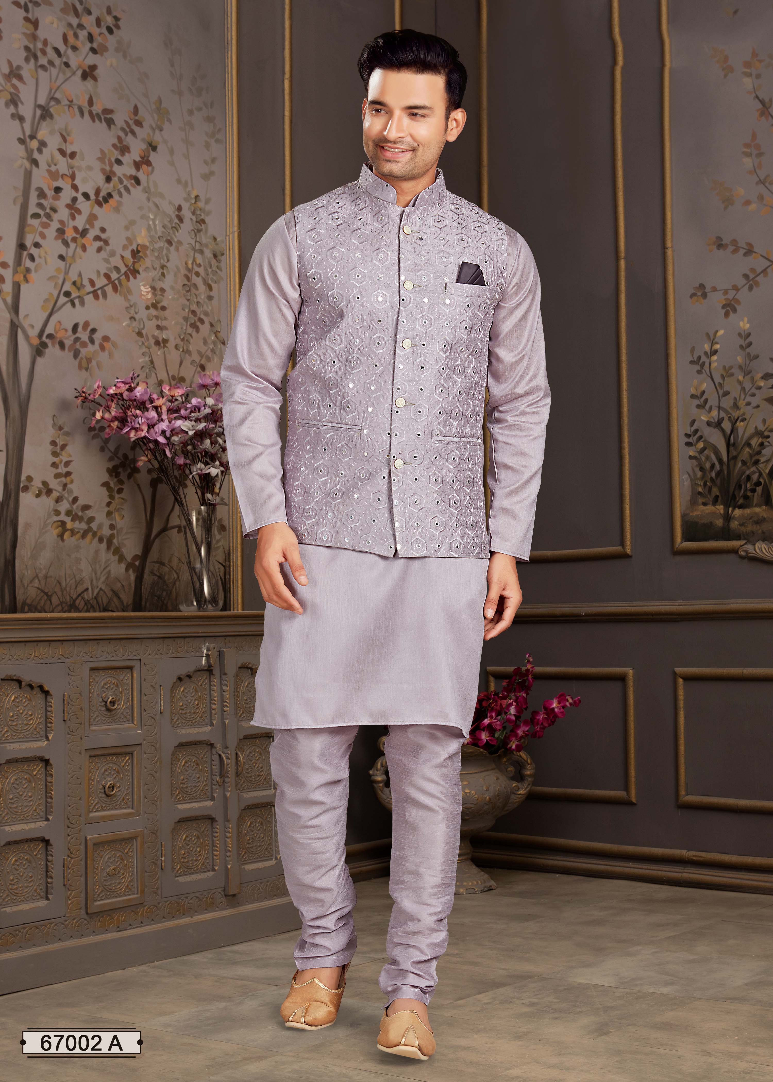 Men's Ethnic Nehru Jacket, Kurta & Pajama Set