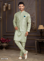 Men's Ethnic Nehru Jacket, Kurta & Pajama Set