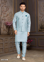 Men's Ethnic Nehru Jacket, Kurta & Pajama Set