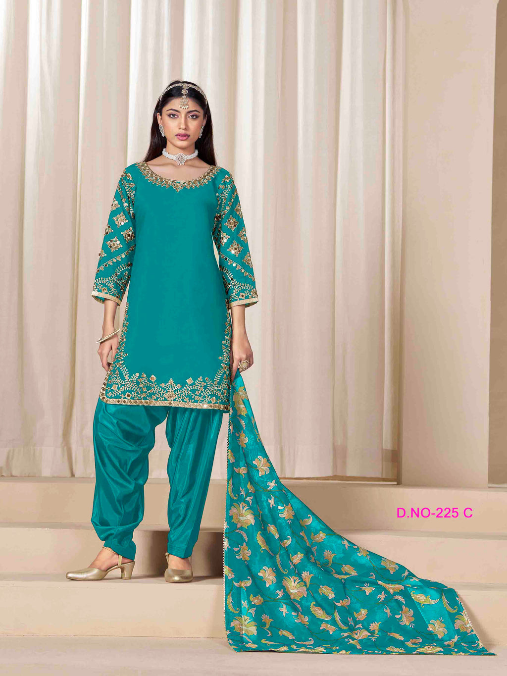 Women's Salwar Suit - Semi Stitched