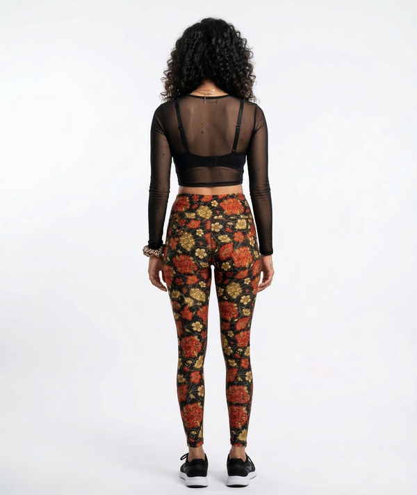 Women's AOP 180 GSM Lycra polyester, Gym Leggings - Image 4