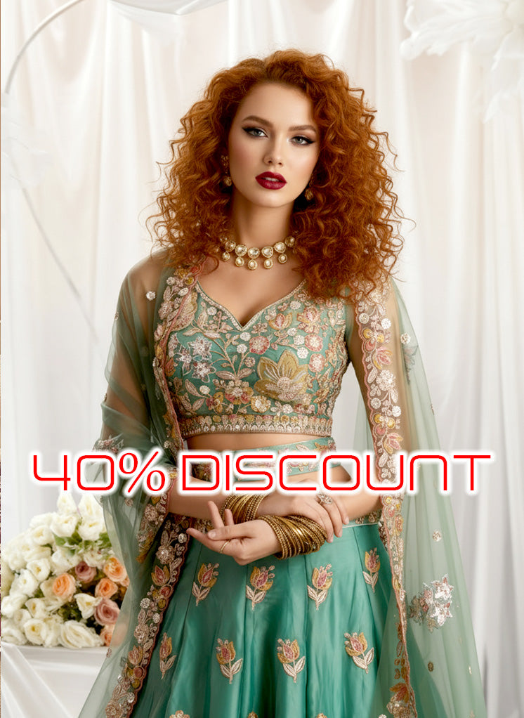 Women's Designer Wedding Outfit - Semi Stitched