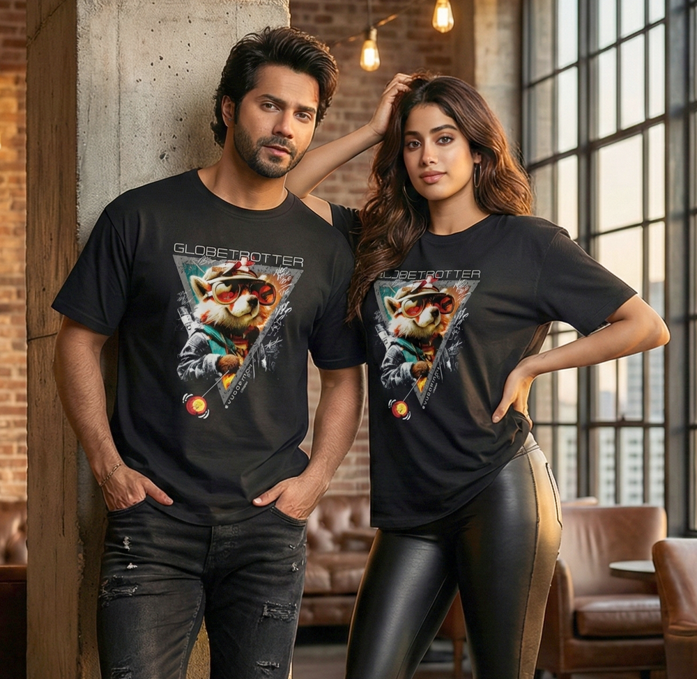 Unisex Classic 100% cotton with 180 GSM, Crew Printed T-Shirt - 15 colors