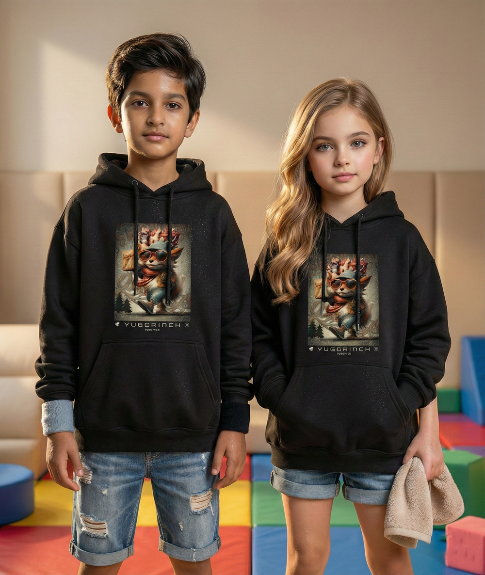 UNISEX GYM WORKOUT 100% cotton, 300 GSM KIDS Hoodie