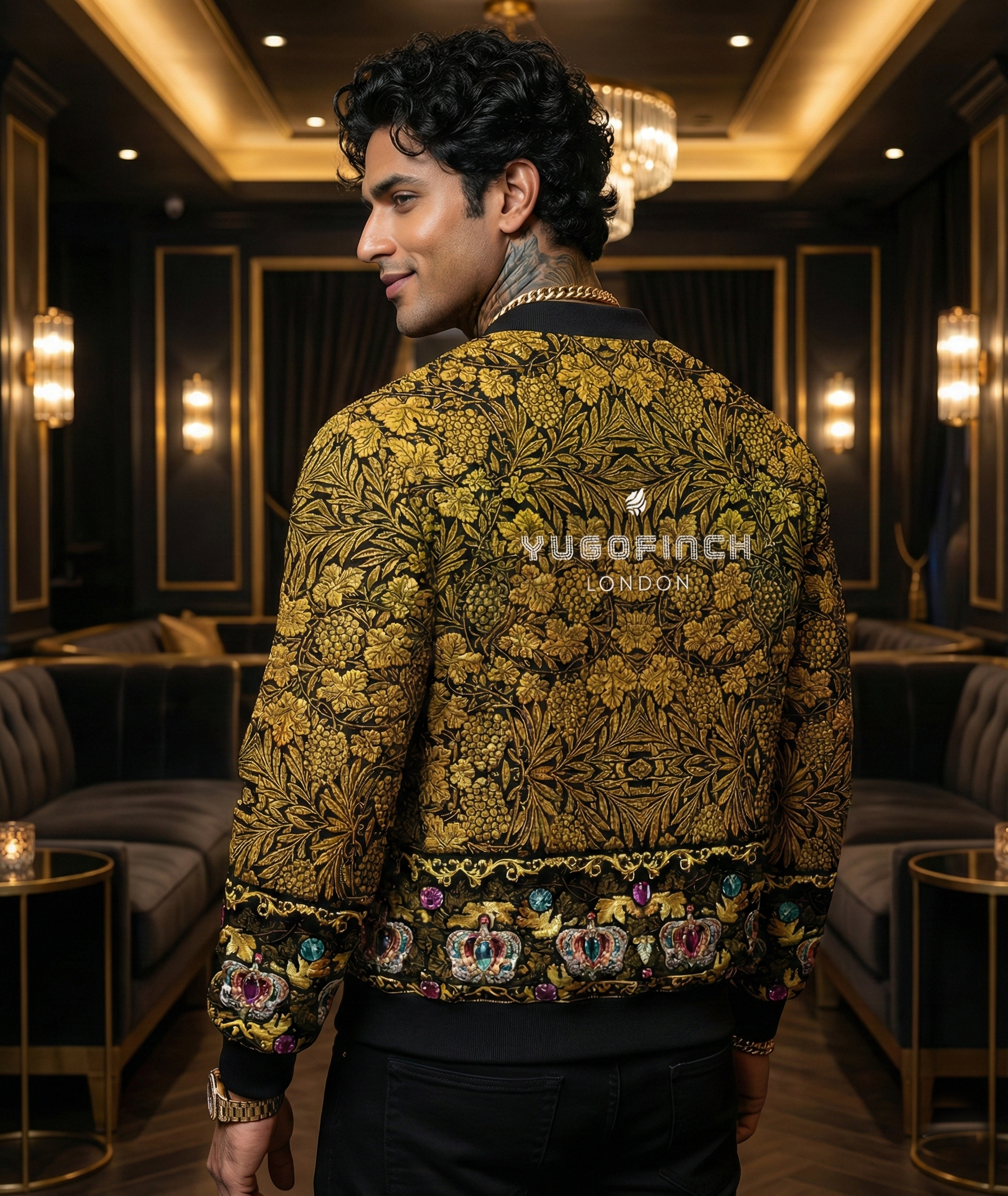 Men's Majestic 240 GSM premium poly, brushed fleece, Bomber Jacket