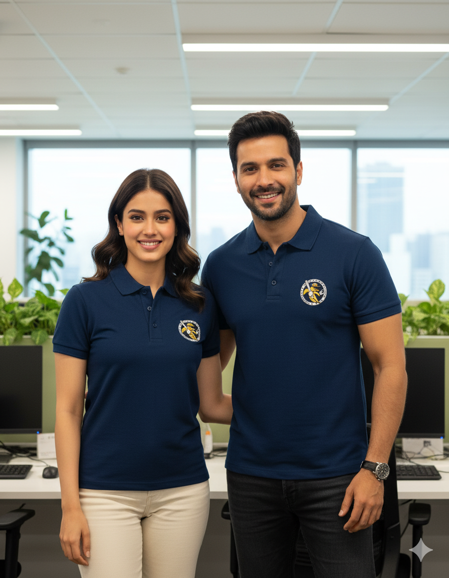 UNISEX LOGO EMB. POLOS - 10 COLORS