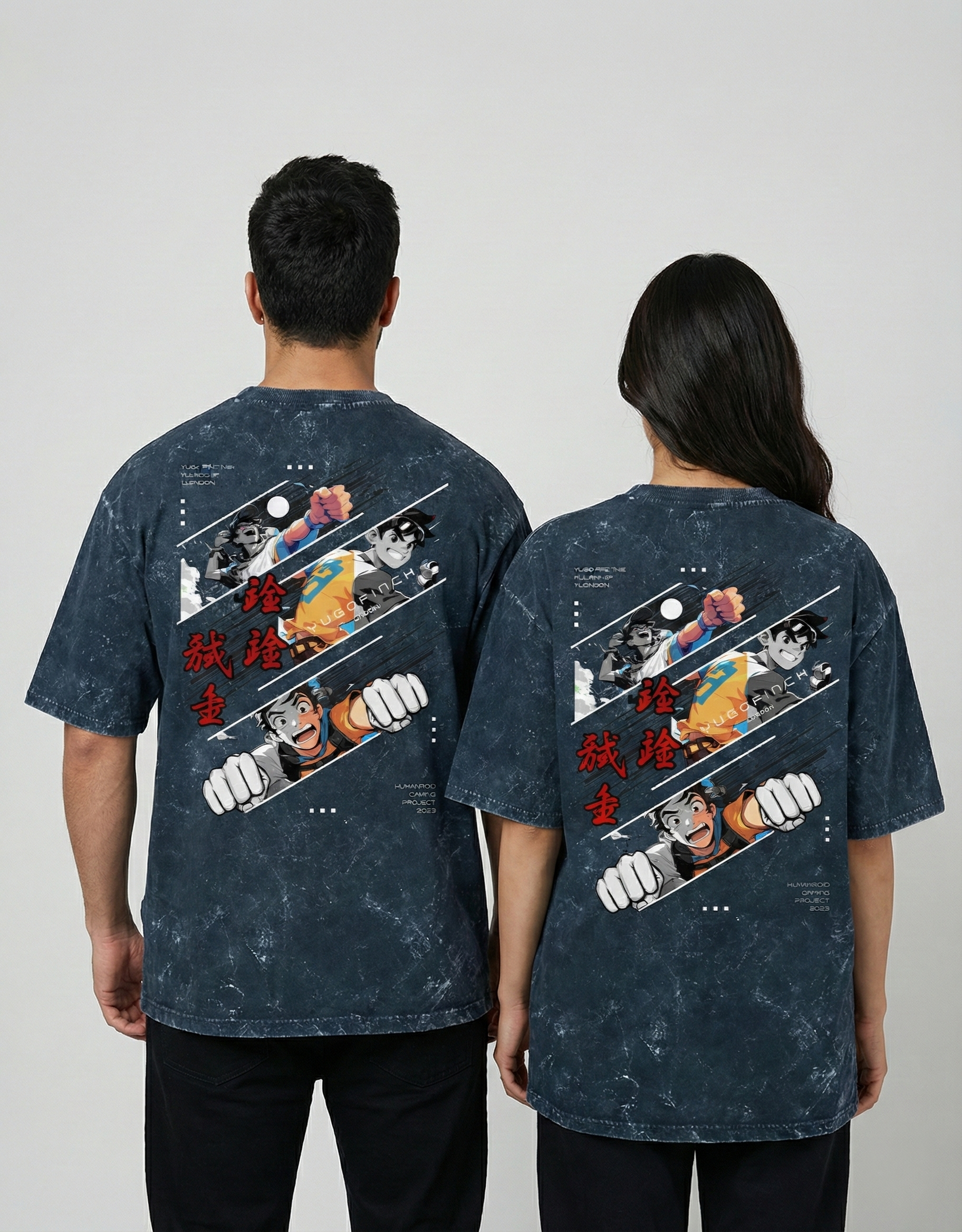 Unisex Acid Washed 100% cotton with 240 GSM heavyweight Oversized Tee - 5 colors