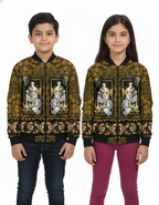 UNISEX - MAJESTIC Kids 240 GSM premium poly brushed fleece, printed Bomber Jacket