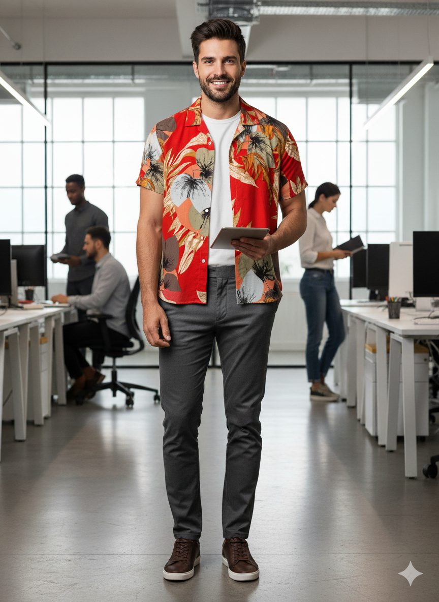 Men's Casual Printed Shirt