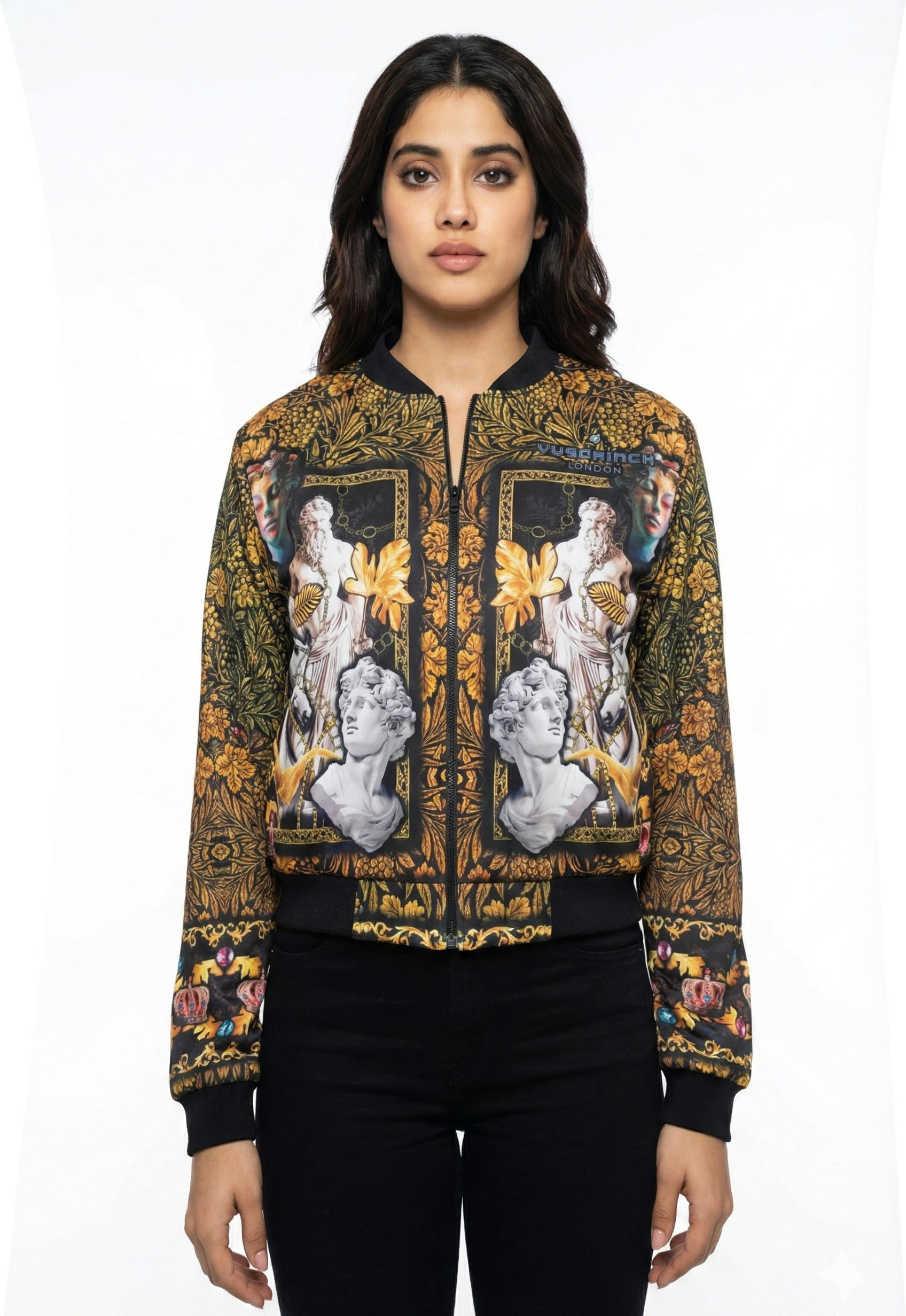 Women's MAJESTIC Bomber Jacket, 240 GSM premium poly brushed fleece