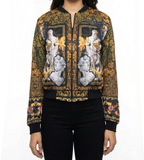 Women's MAJESTIC Bomber Jacket, 240 GSM premium poly brushed fleece