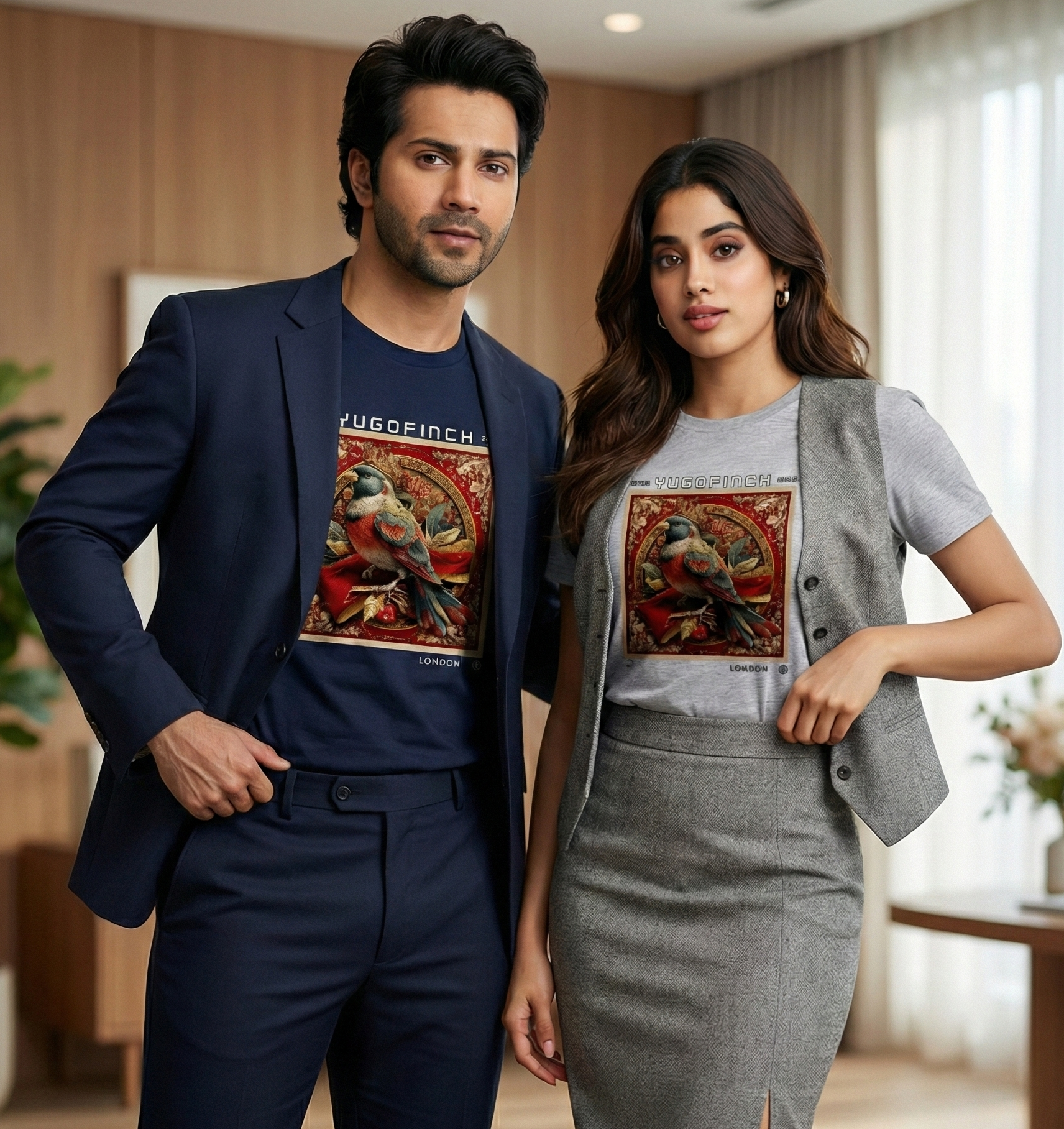 Unisex Yugofinch Oversized Printed T-Shirt