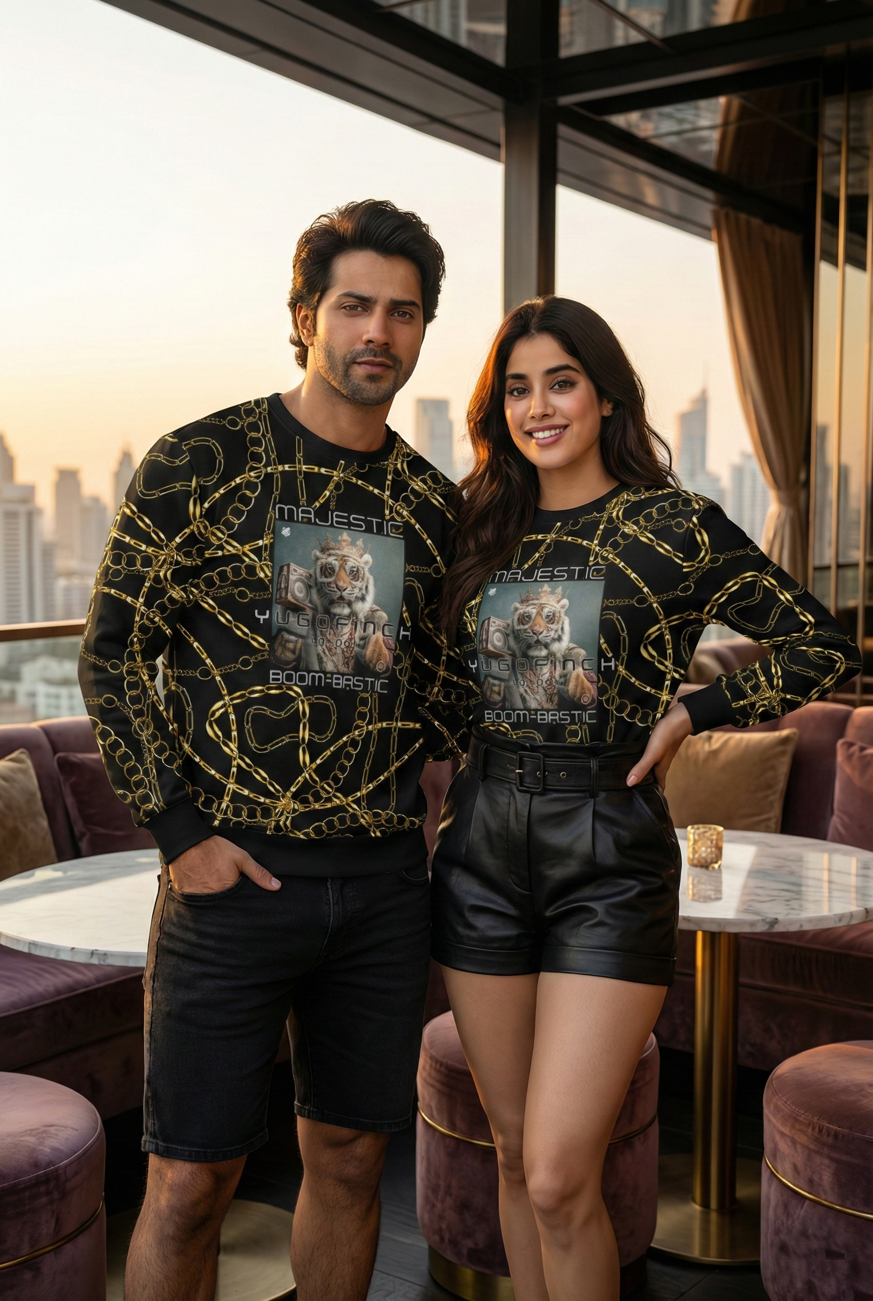 Unisex AOP Sweatshirt, 240 GSM, premium all over printed poly brushed fleece.