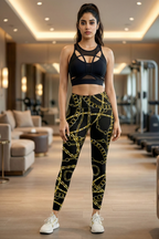 AOP Gym 180 GSM Lycra polyester, Fade-proof, vibrant print, Leggings.