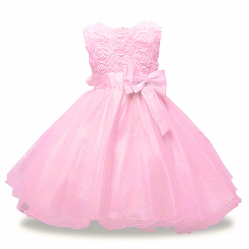 Girls Princess Party Flower Dress Vestido 4 6 12 Y