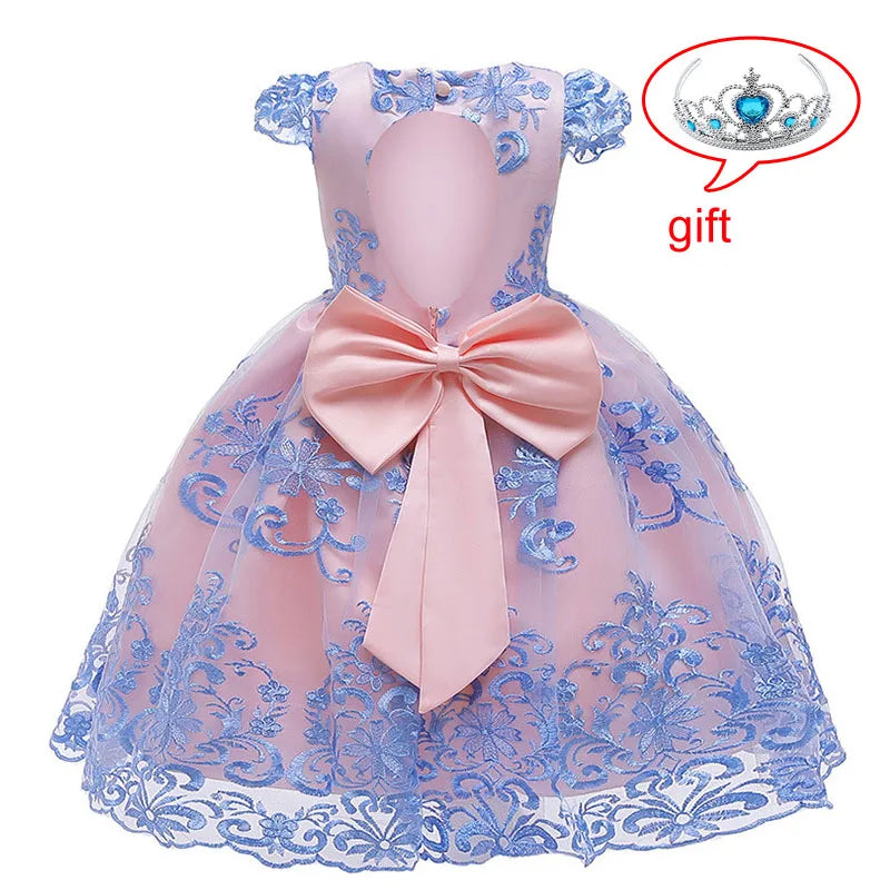 Girls Princess Party Flower Dress Vestido 4 6 12 Y