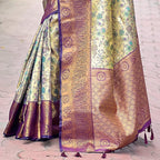 Wine Original Dharmavaram Silk Traditional Zari Woven Saree