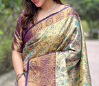 Wine Original Dharmavaram Silk Traditional Zari Woven Saree