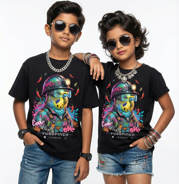 Unisex Crew Neck PARROT T-Shirt - 1 MONTH TO 13 YEARS - 10 COLORS - Image 2