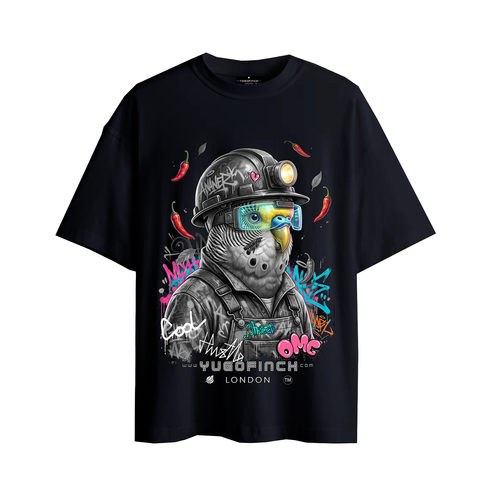 Unisex Supima Budgerigar Miner (Muted) T-Shirt - 3 base colors - 9 sizes.