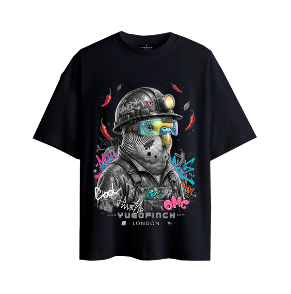 Unisex Supima Budgerigar Miner (Muted) T-Shirt - 3 base colors - 9 sizes. - Image 1