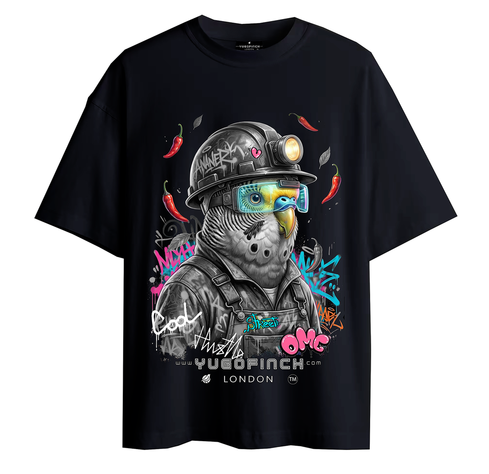 Unisex Supima Budgerigar Miner (Muted) T-Shirt - 3 base colors - 9 sizes.