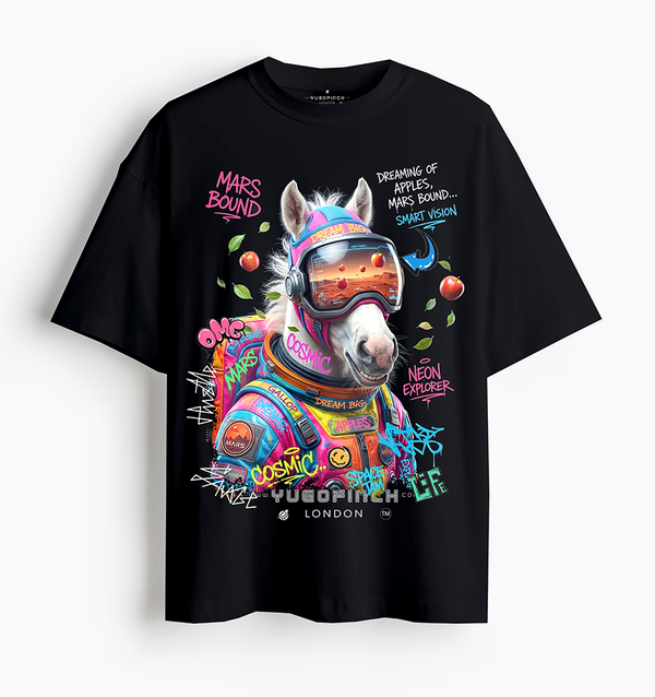 Unisex Crew Neck Mars Horse T-Shirt - 1 Month to 13 Years - Image 1