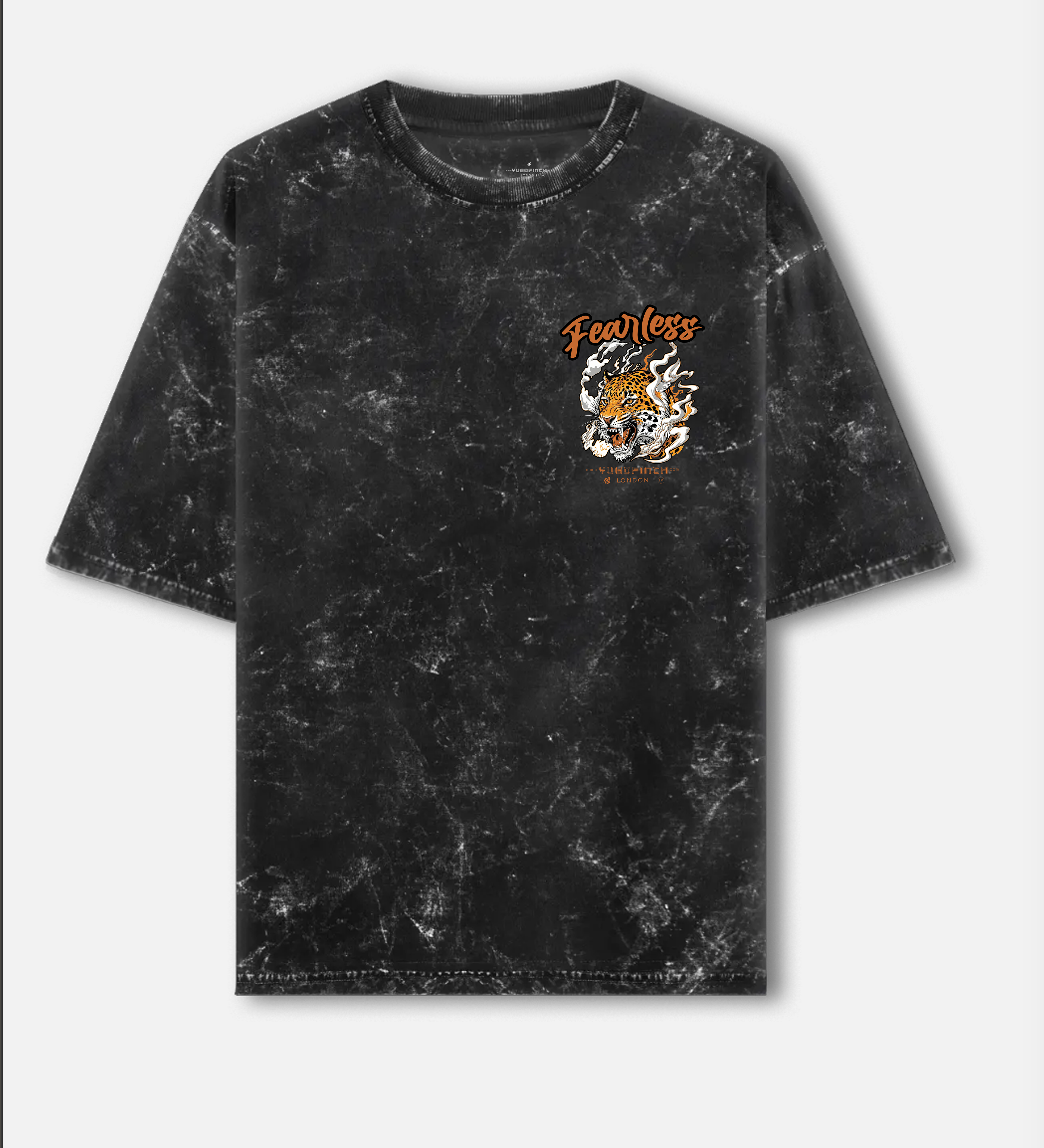 Unisex Acid Fearless Washed Oversized Tee