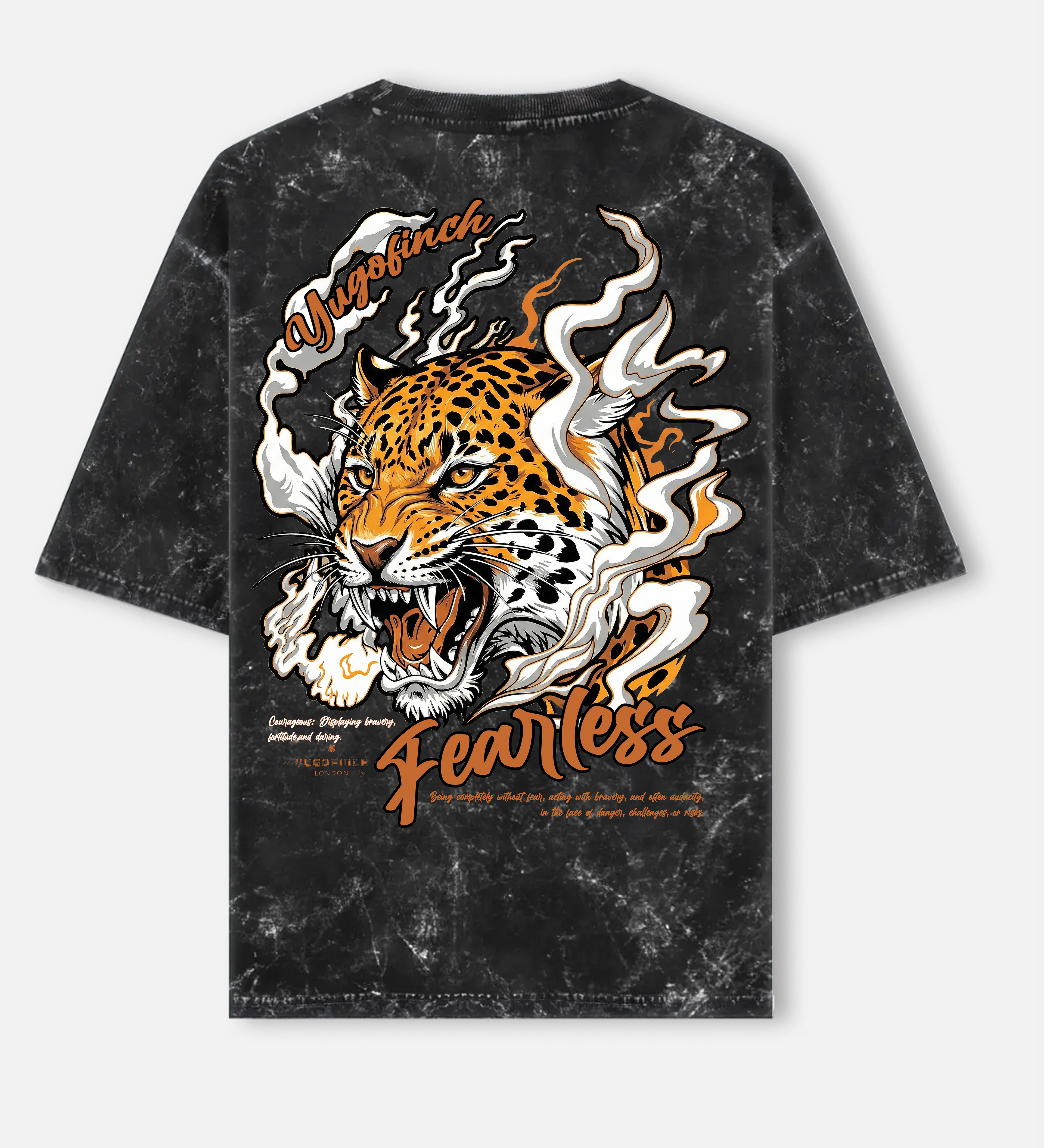 Unisex Acid Fearless Washed Oversized Tee