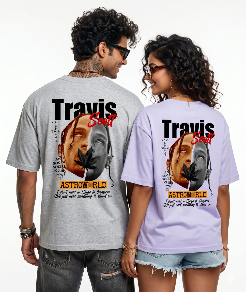 Unisex Oversized Standard TRAVIS T-Shirt - 4 COLORS, 6 sizes