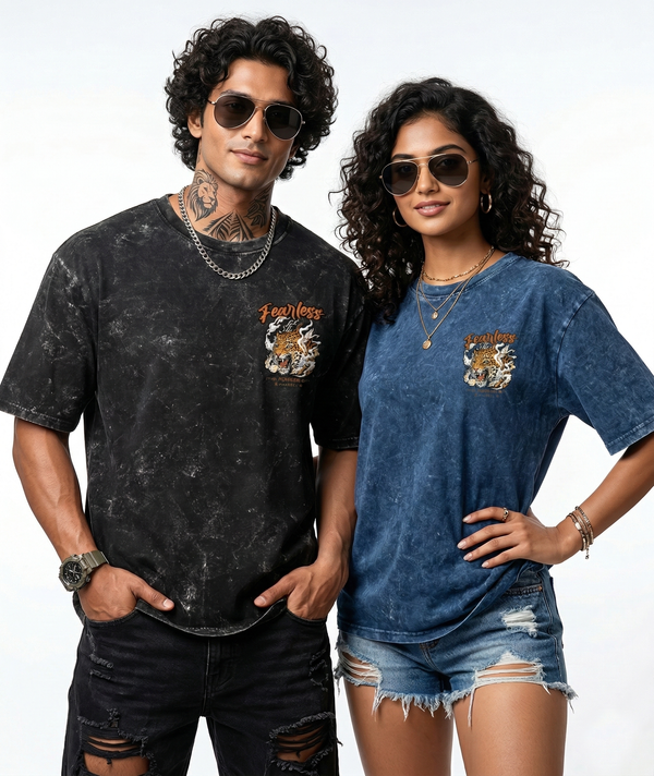 Unisex Acid Fearless Washed Oversized Tee - 5 Colors - 6 sizes - Image 3