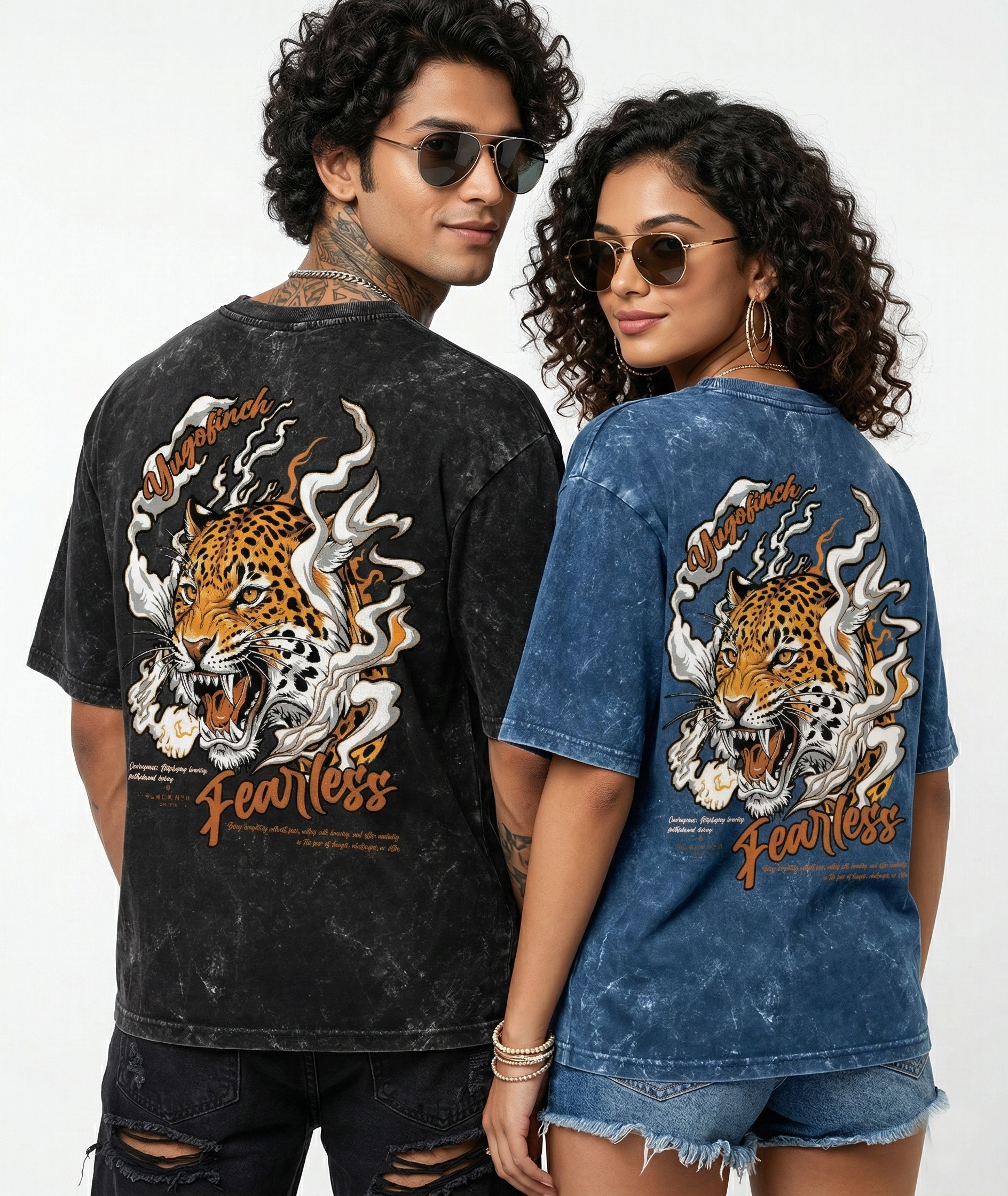 Unisex Acid Fearless Washed Oversized Tee - 5 Colors - 6 sizes