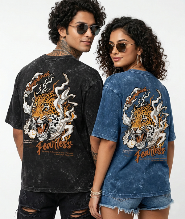 Unisex Acid Fearless Washed Oversized Tee - 5 Colors - 6 sizes - Image 2