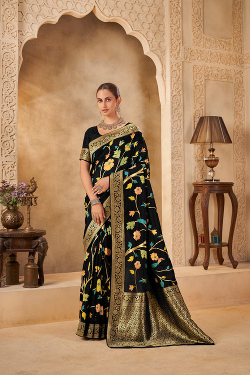 Classic Black Saree – Timeless Party Wear - Yugo