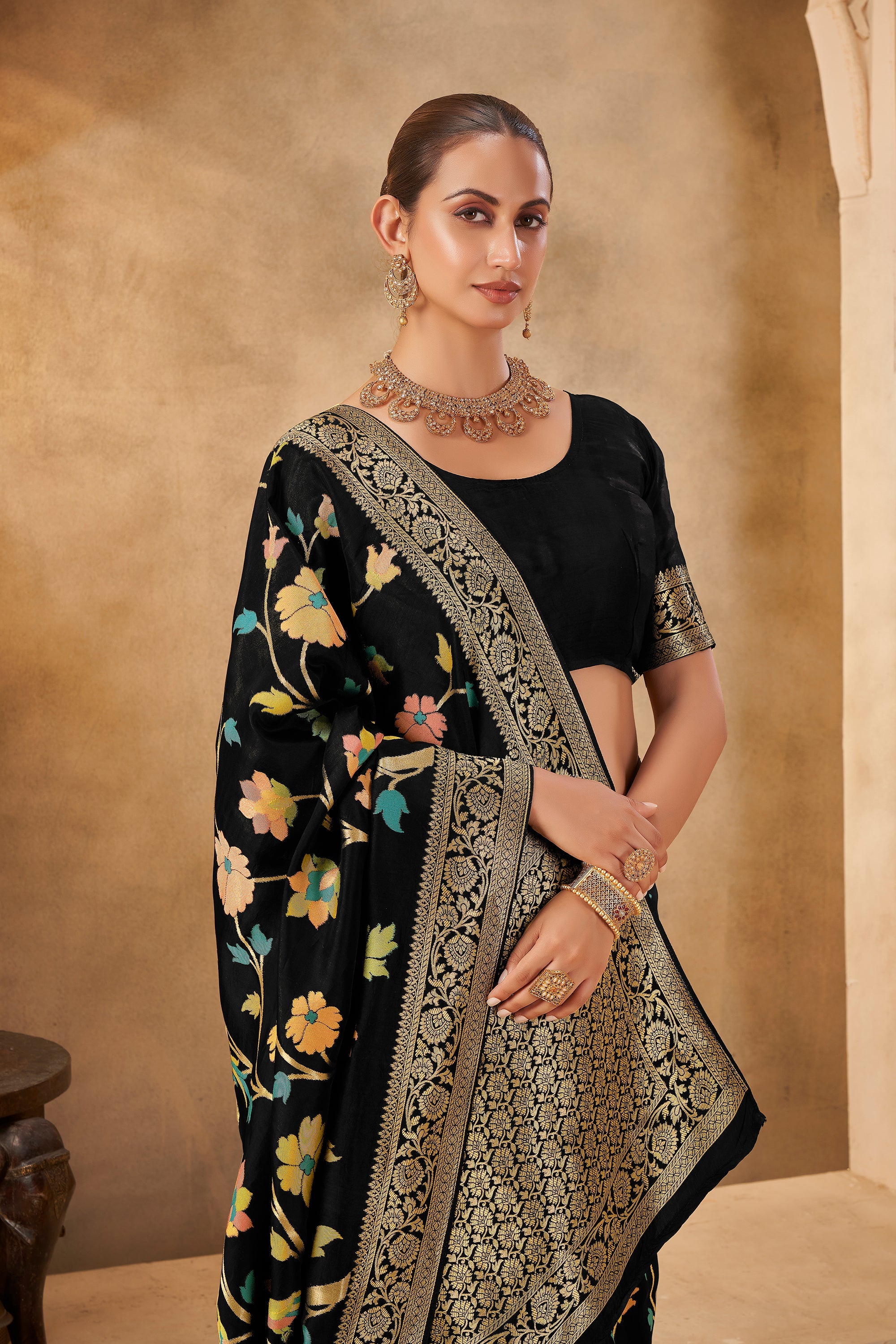 Classic Black Saree – Timeless Party Wear - Yugo