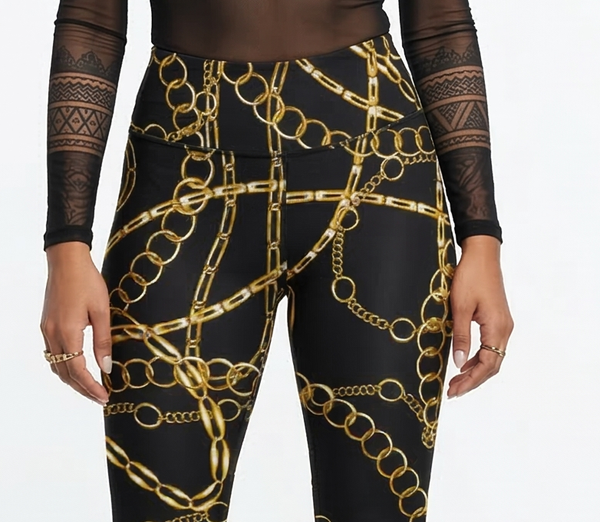AOP Gym 180 GSM Lycra polyester, Fade-proof, vibrant print, Leggings. - Image 3