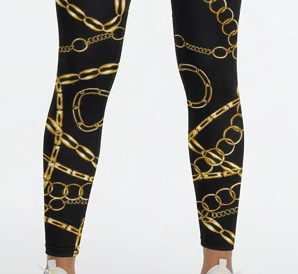 AOP Gym 180 GSM Lycra polyester, Fade-proof, vibrant print, Leggings. - Image 4