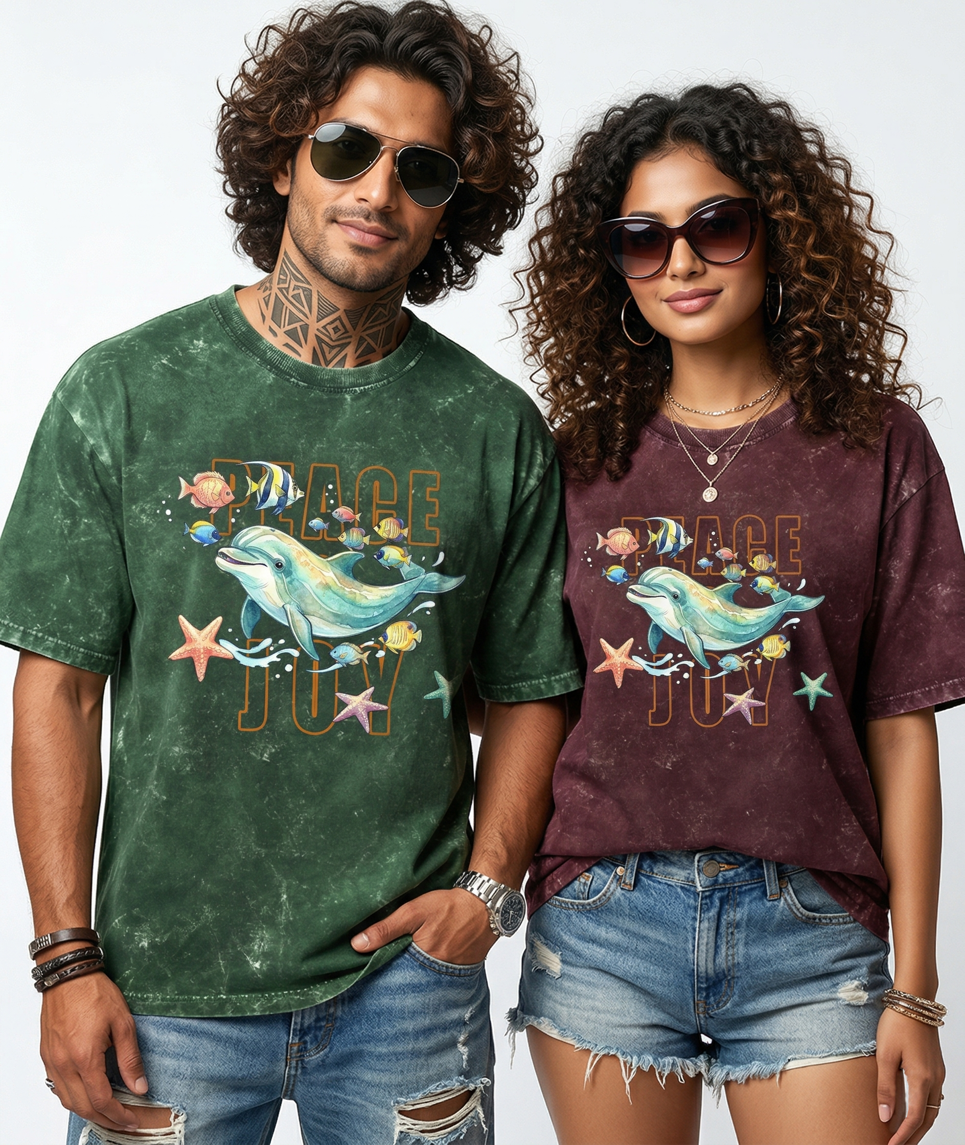 Unisex Acid Washed Oversized Tee -5 colors, 6 colors