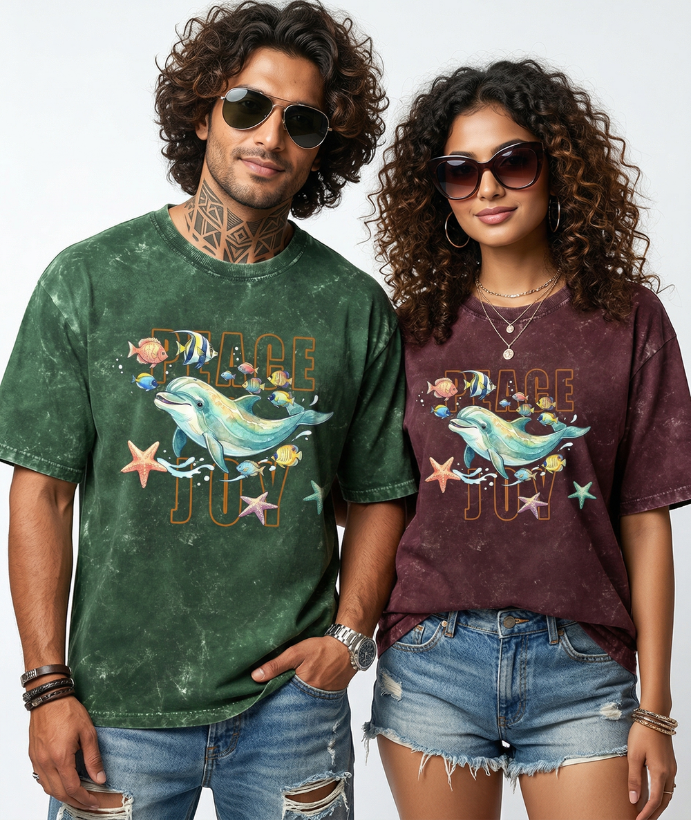 Unisex Acid Washed Oversized Tee -5 colors, 6 colors