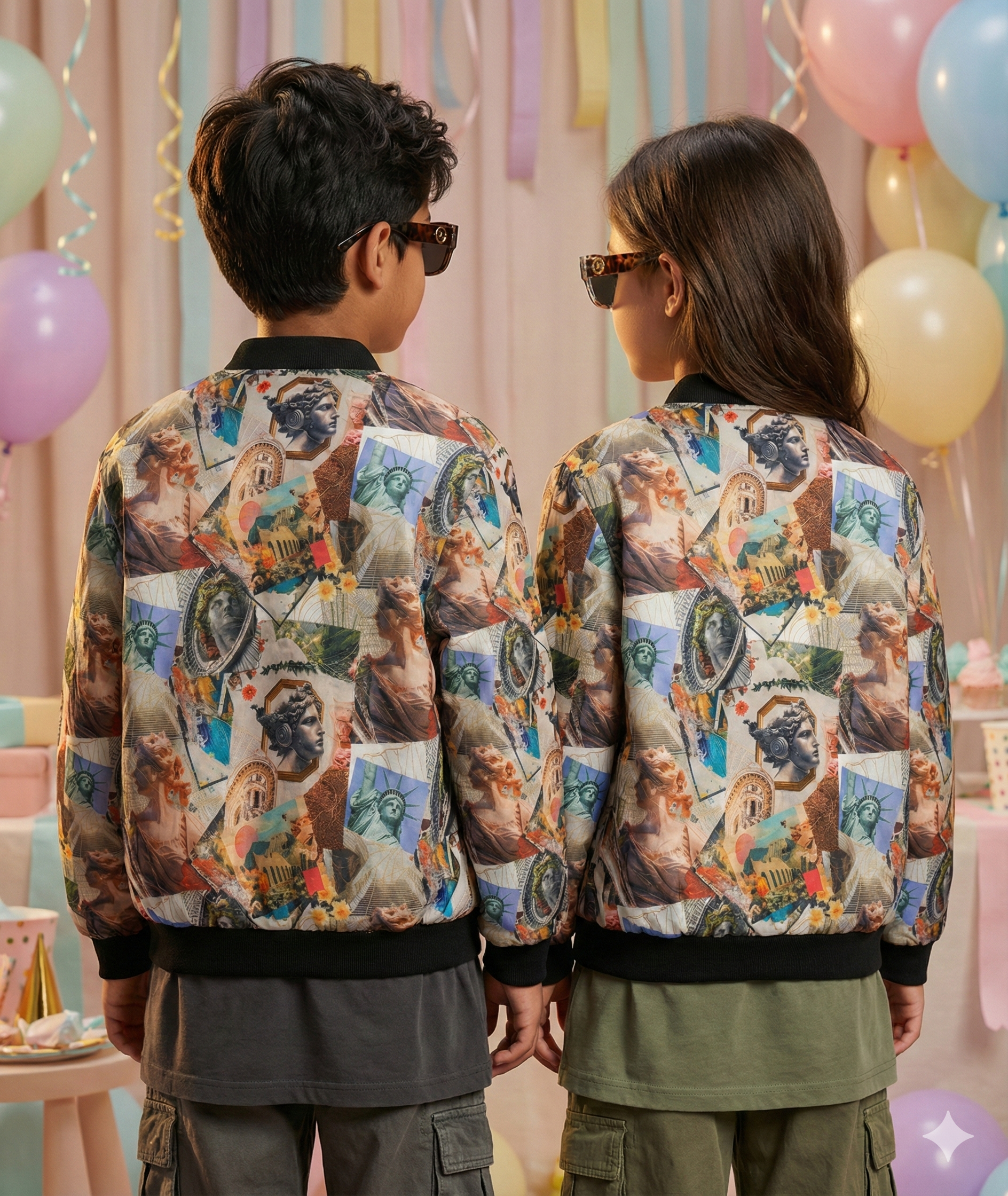 Unisex AOP Kids Party Bomber Jacket - 5 to 13 years