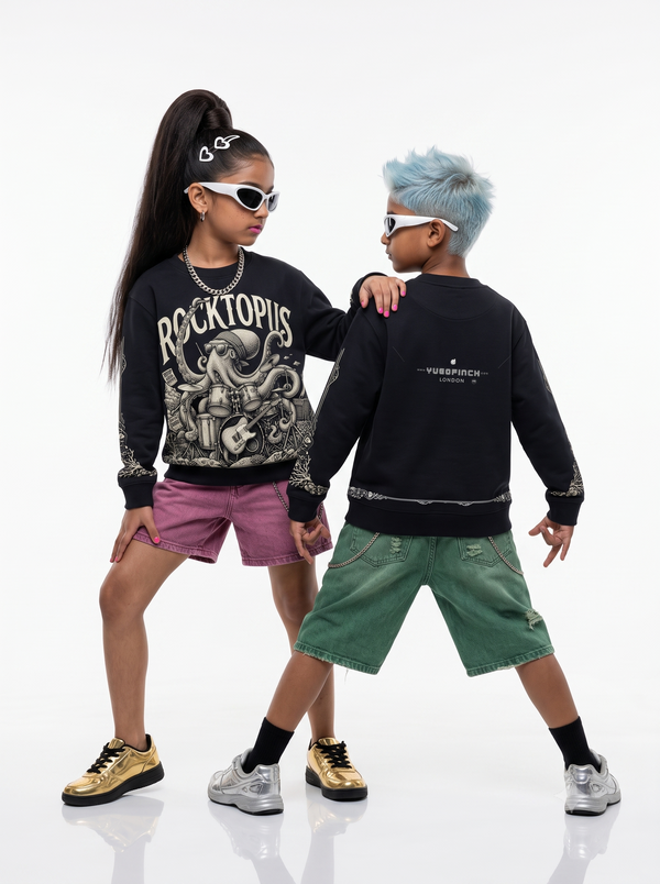 Unisex AOP Kids Roctopus Sweatshirt - Image 2