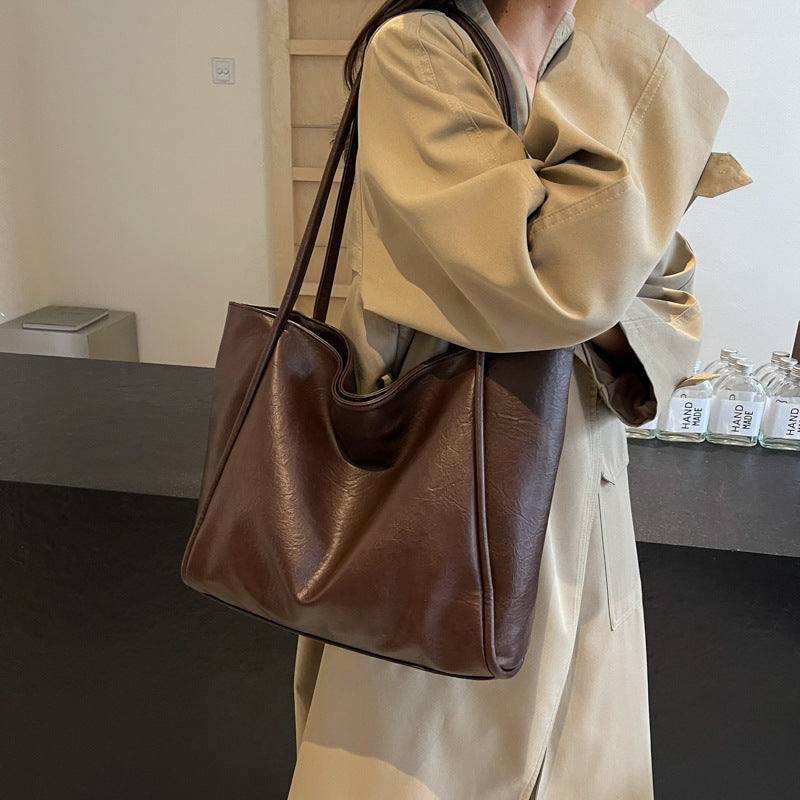 Women's Soft Leather Totes Shopping Travel Bag