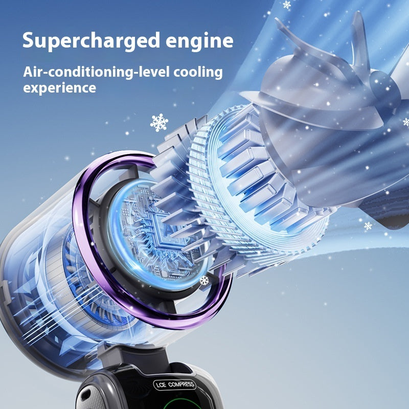 Electric Handheld Speed Adjustable new Ice Pack High-Speed, Folding Mini Fan.