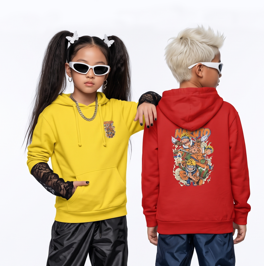 Unisex Kids Anime Hoodie, 4 colors, 9 sizes