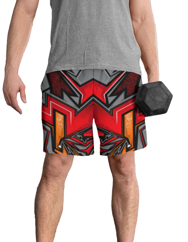 Men's AOP 240 GSM micro-knit polyester, Shorts - Image 1