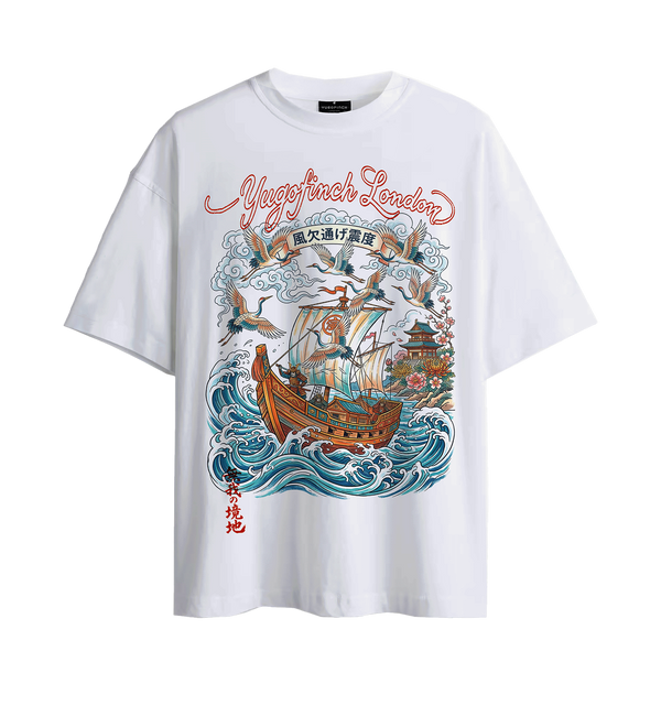 Unisex Crew Neck Ship T-Shirt - 11 colors - 9 sizes - 12 months to 13 years - Image 1
